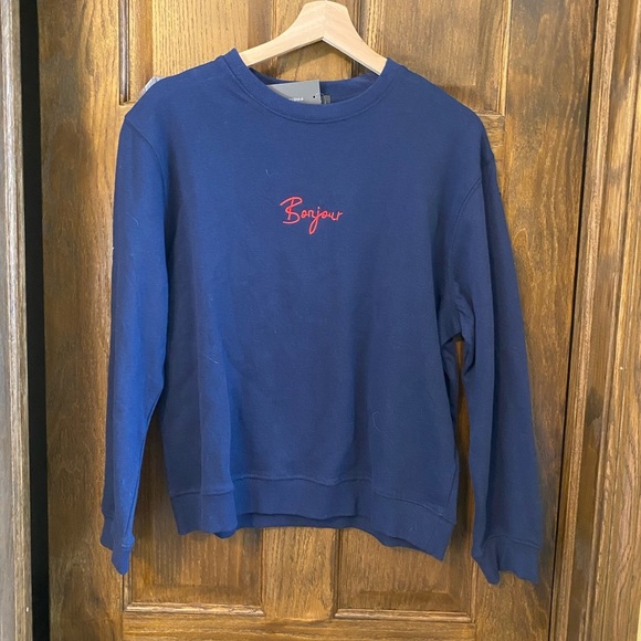 French Connection Sweaters - NWT French Connection Bounjoir Embroidered Crewneck Sweater